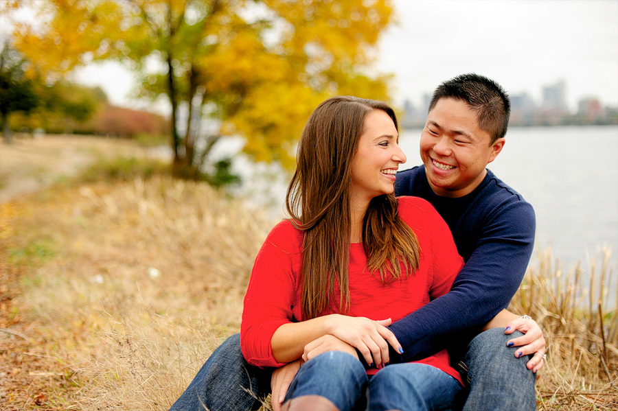 boston engagement photos in the fall
