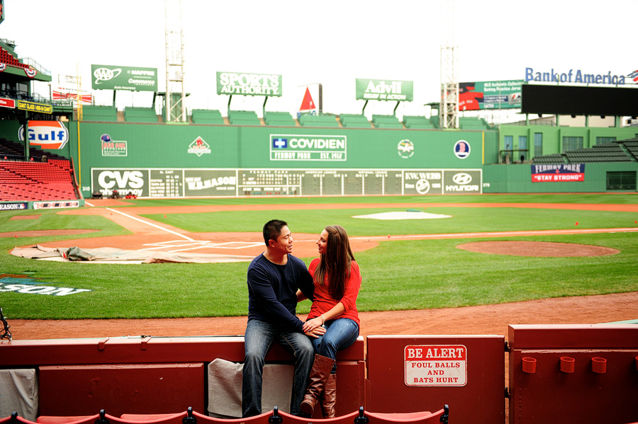 engagement photos at fenway park