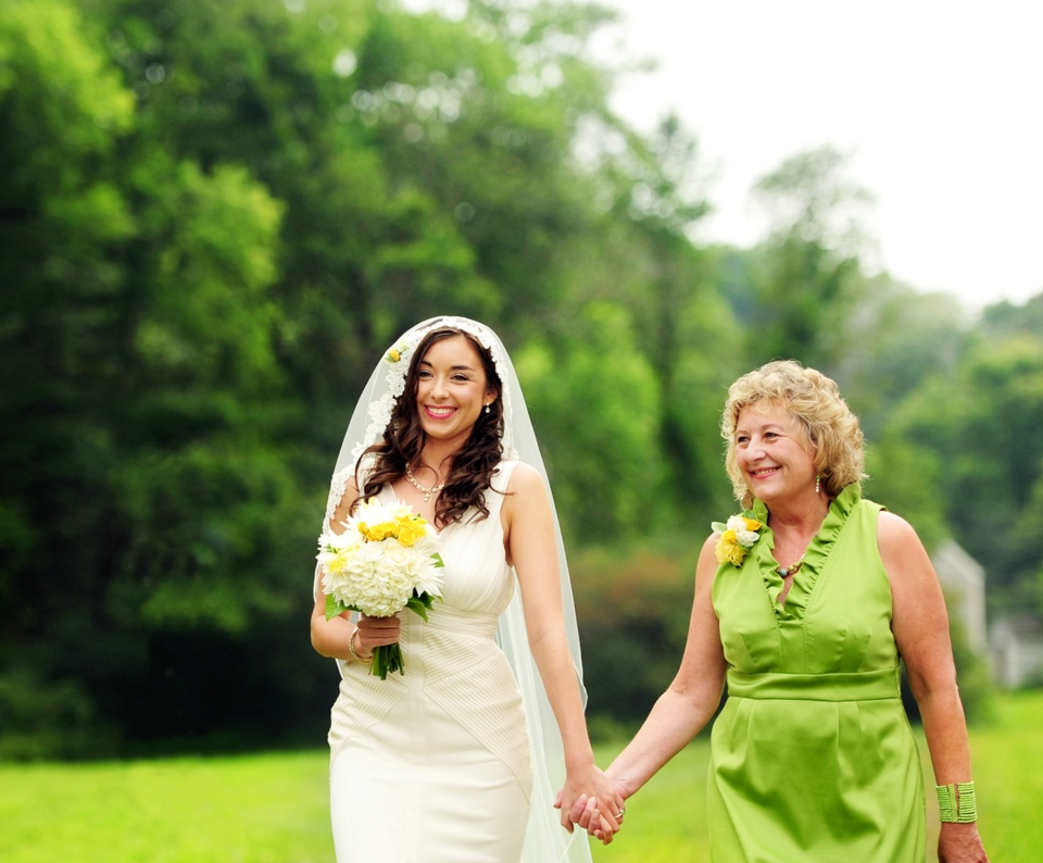 Althea walked down the aisle with her mom!