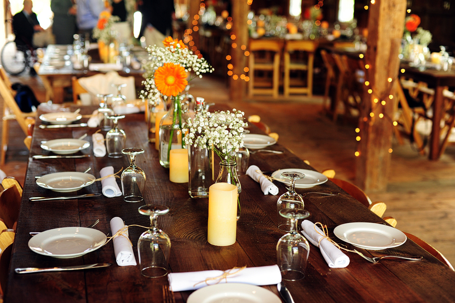 moody mountain farm barn reception