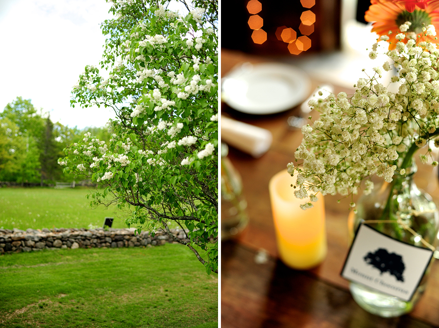 spring wedding at moody mountain farm in wolfeboro