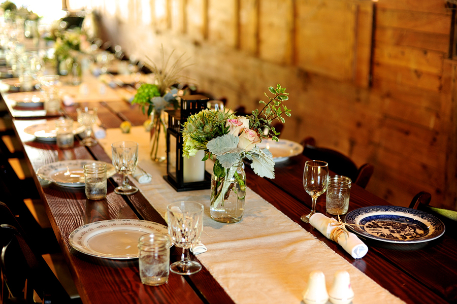 moody mountain farm wedding reception