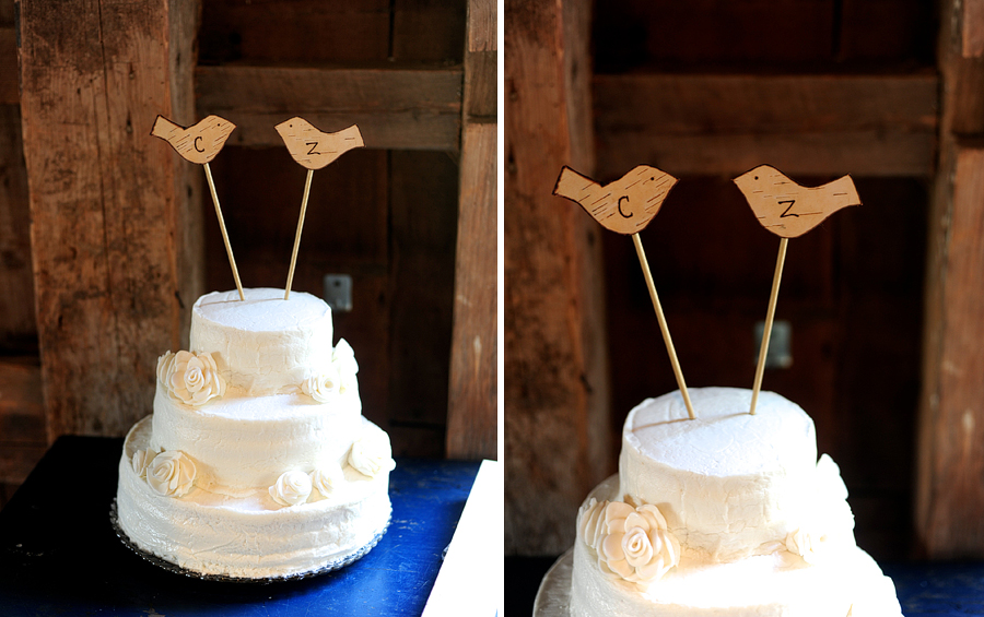 simple white wedding cake