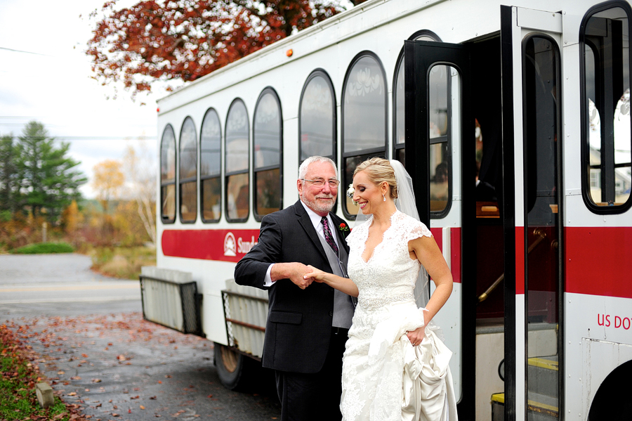 sunday river wedding trolley