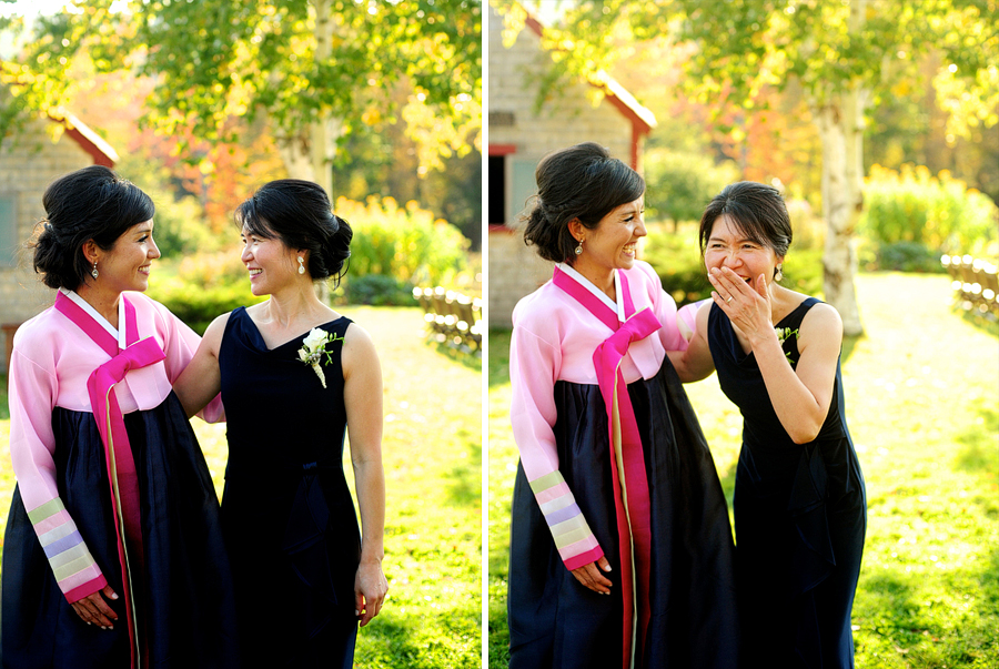 bride laughing with her mom