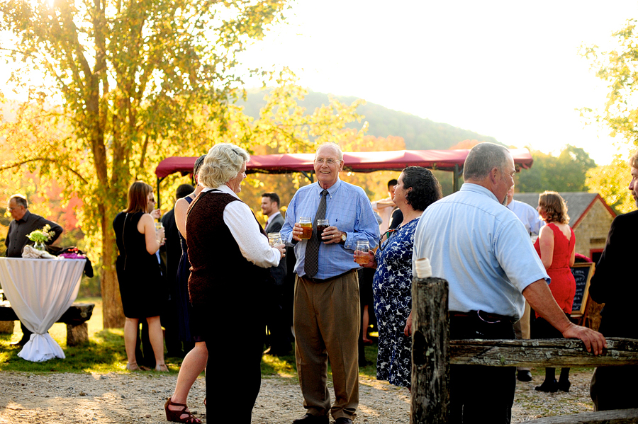 cocktail hour at moody mountain farm