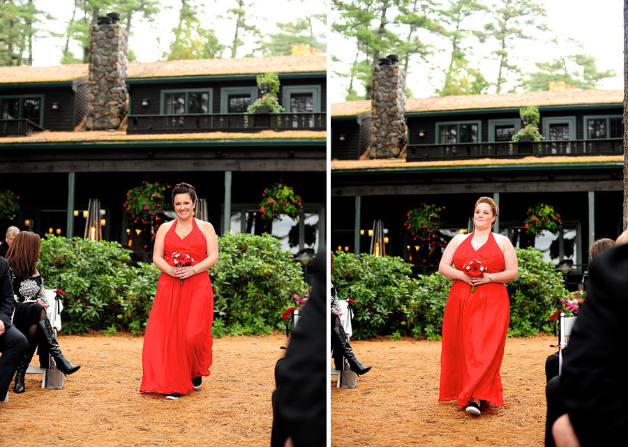 red bridesmaid dresses