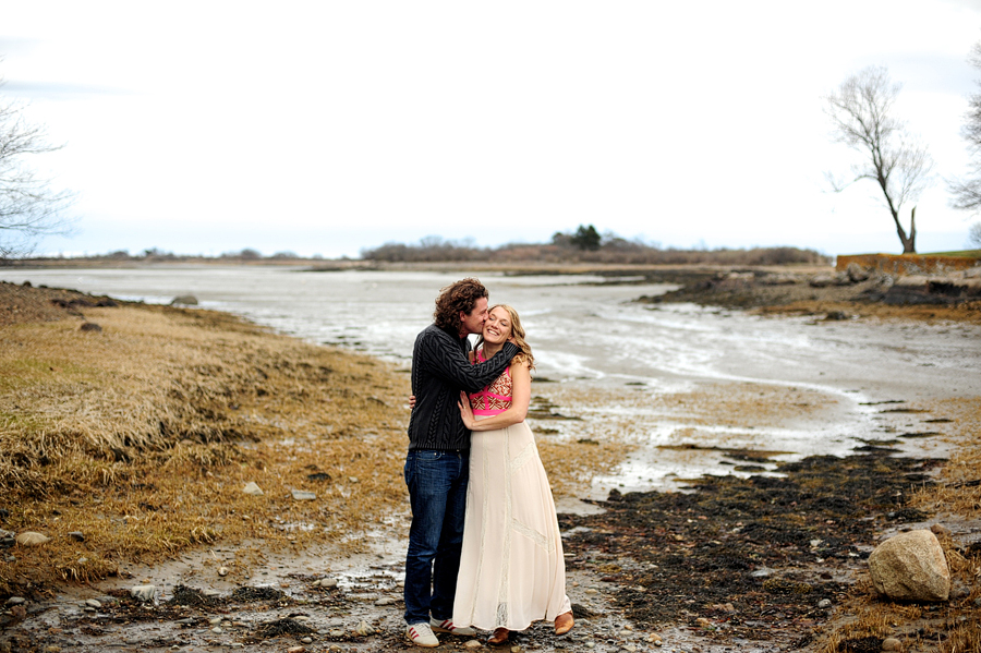 maine beach engagement photos