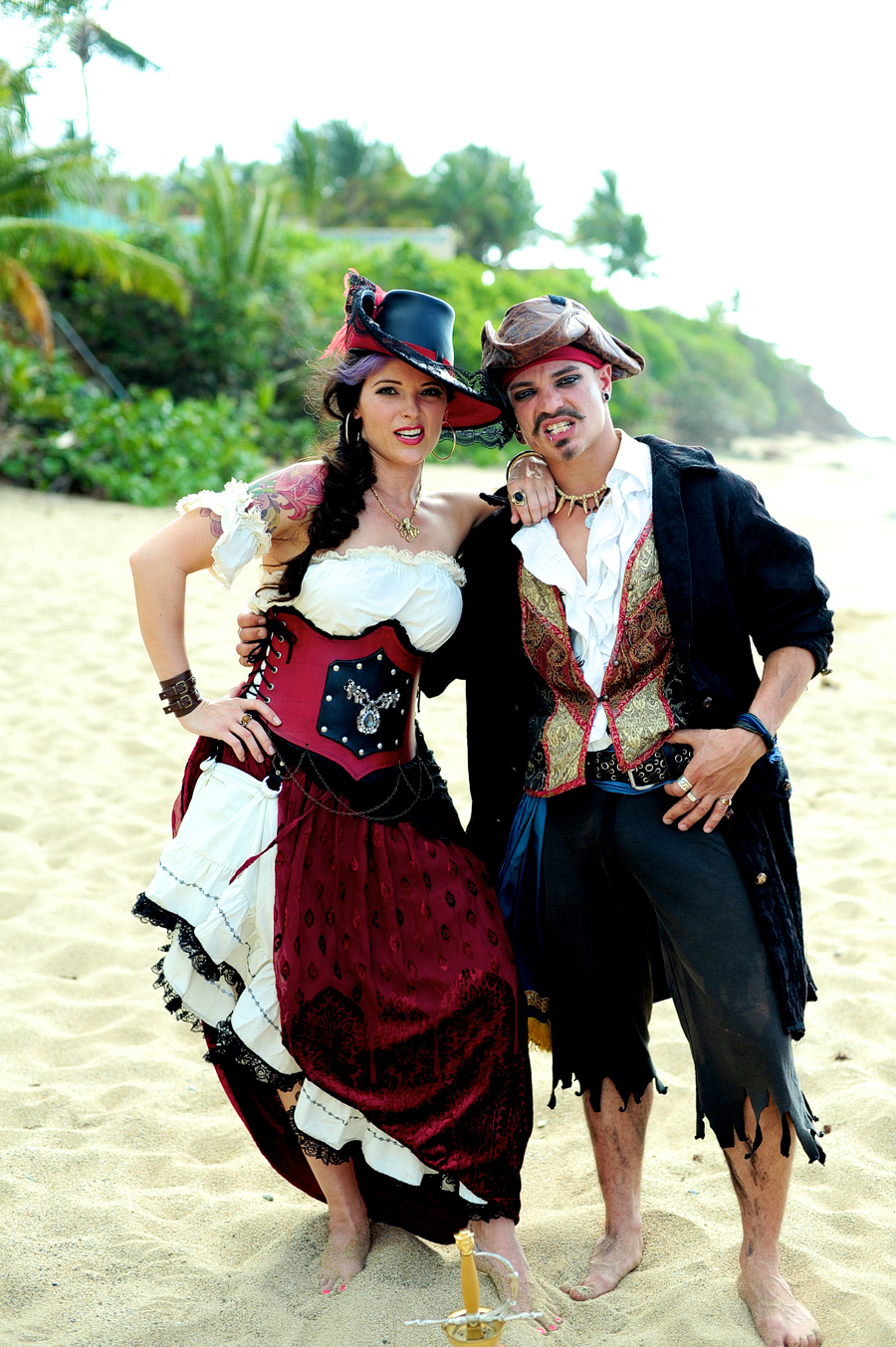 offbeat pirate wedding