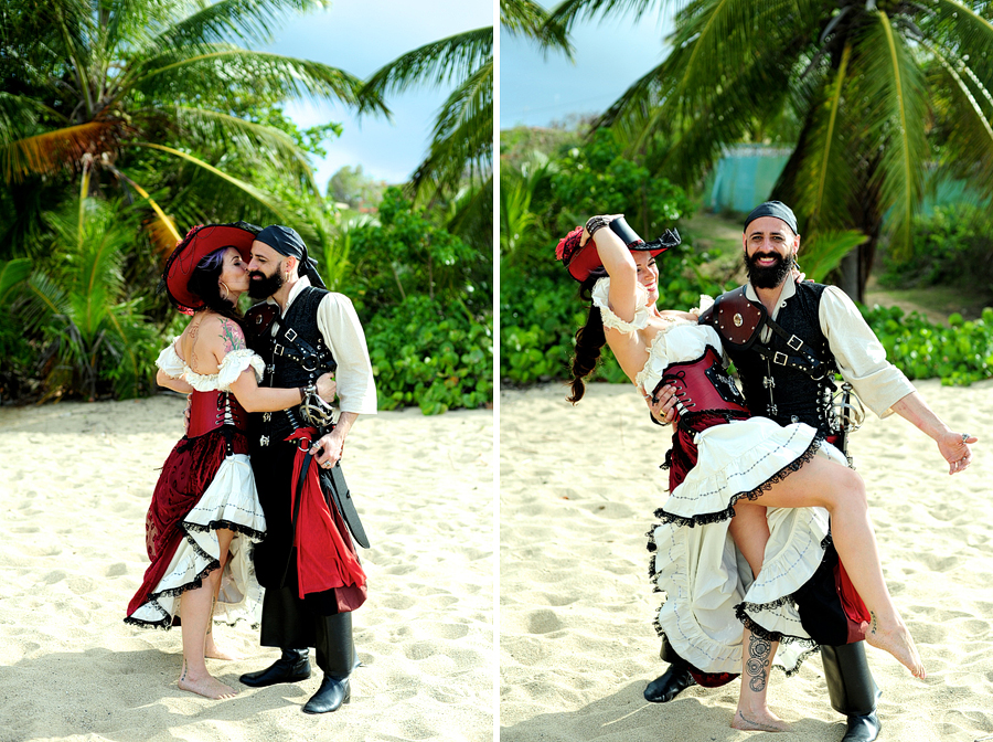offbeat pirate wedding