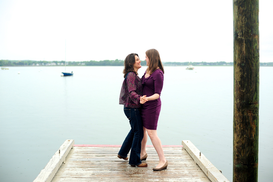 Rainy Portland, Maine Engagement