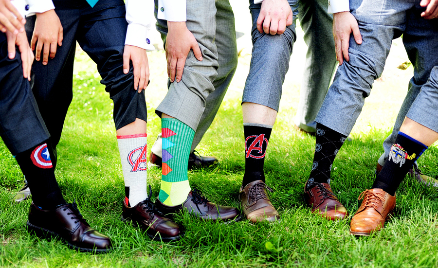 nerdy groomsmen socks