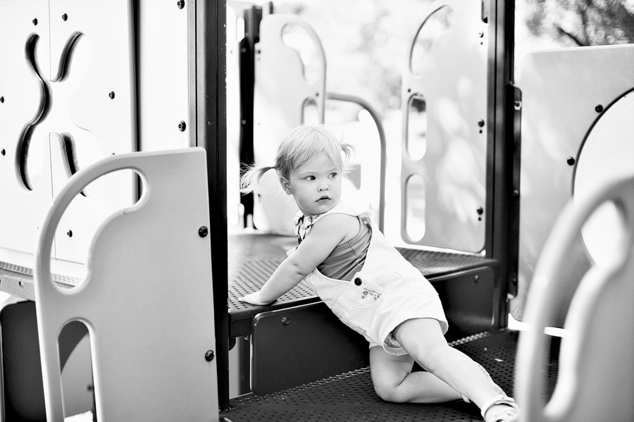 toddler playing on the playground at castle island