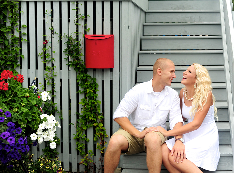 fun engagement photos in old orchard beach