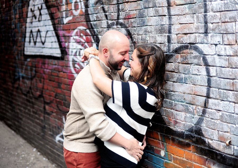 graffiti engagement session in portland, maine