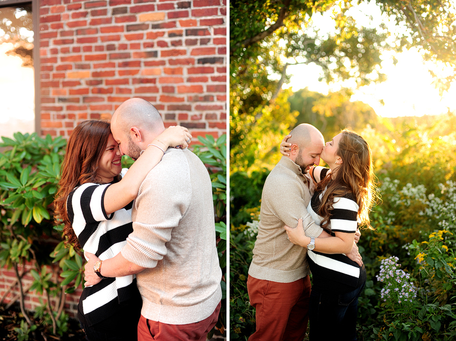 golden hour engagement photos in maine