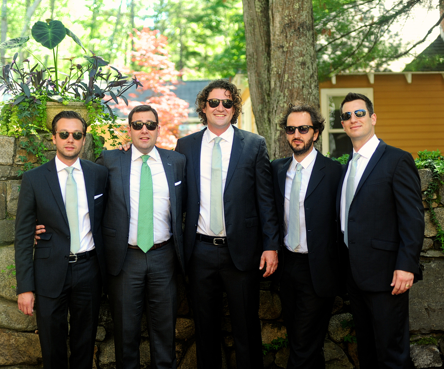 groomsmen posing in sunglasses