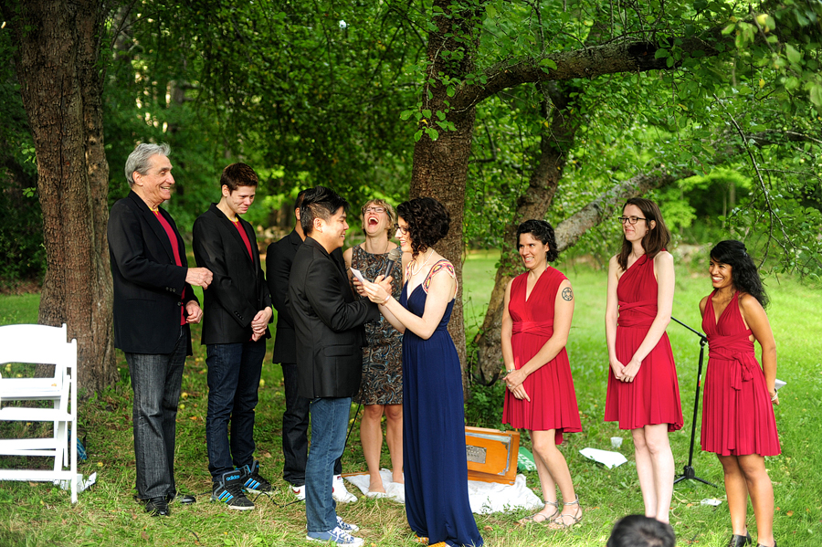 outdoor wedding ceremony in cape neddick