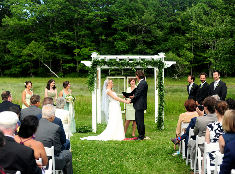 on the marsh bistro outdoor wedding ceremony