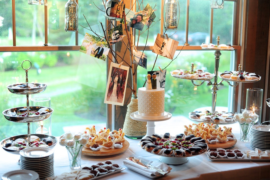 dessert table at a wedding