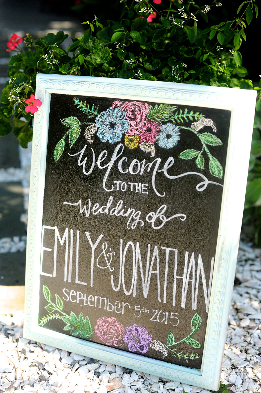 wedding chalkboard welcome sign