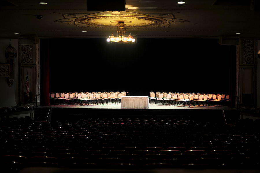 wedding ceremony at santander performing arts center