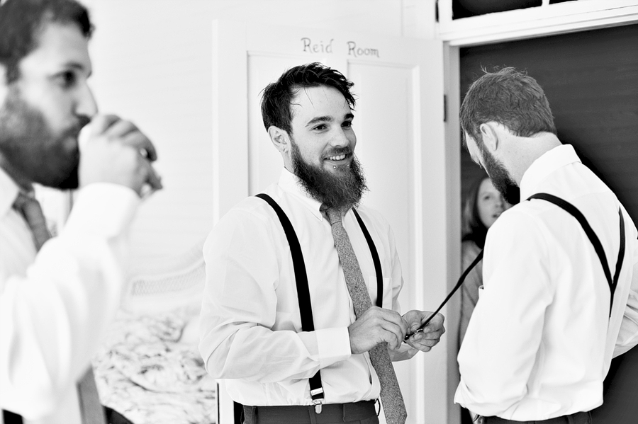 groomsmen getting ready together
