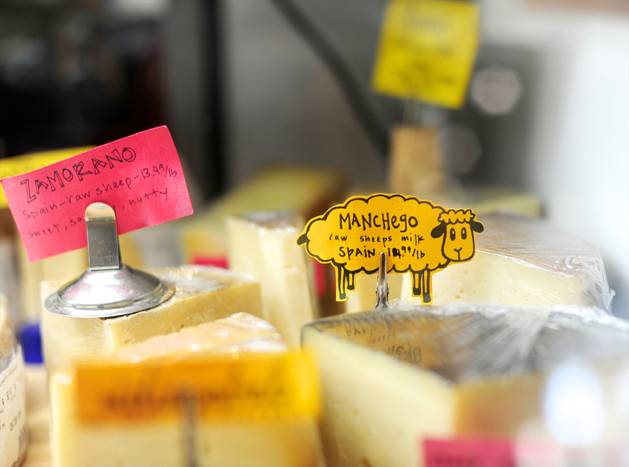 cheese selection at rosemont market