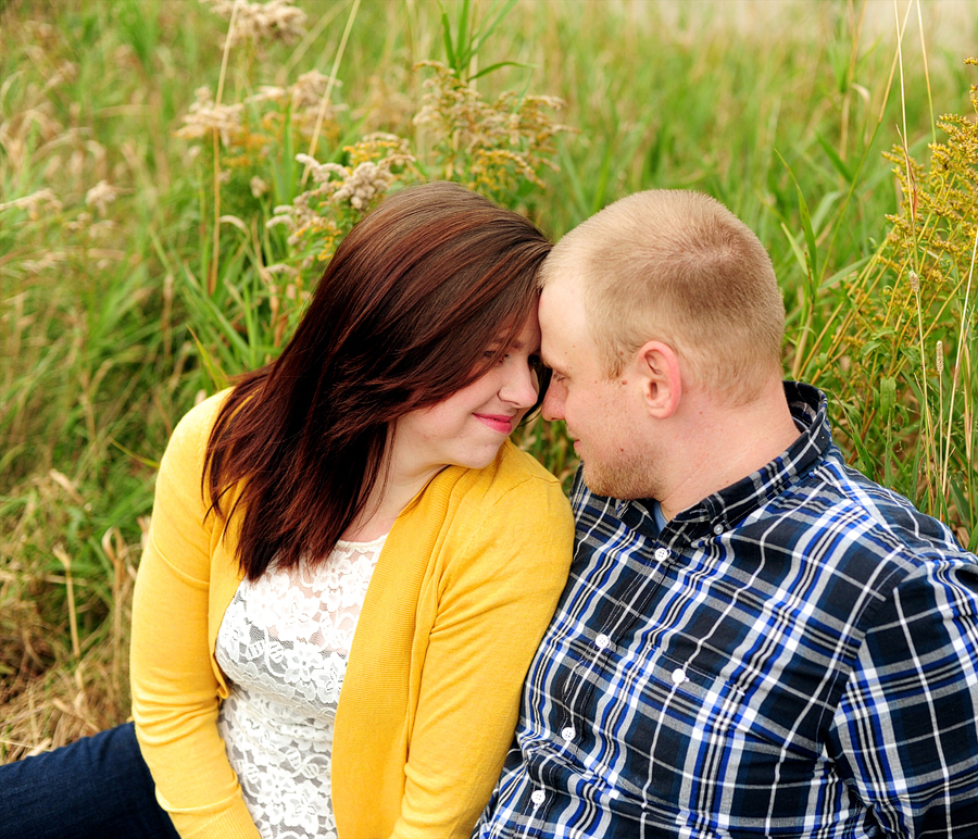 couple doing engagement photos in northern maine