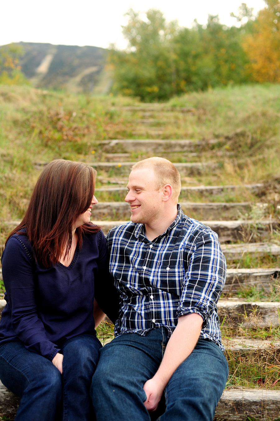 couple smiling at each other