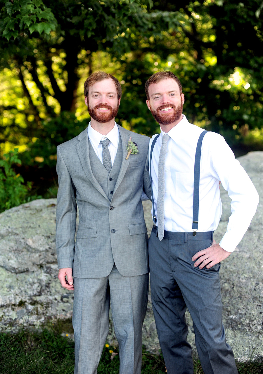 groom with his twin brother