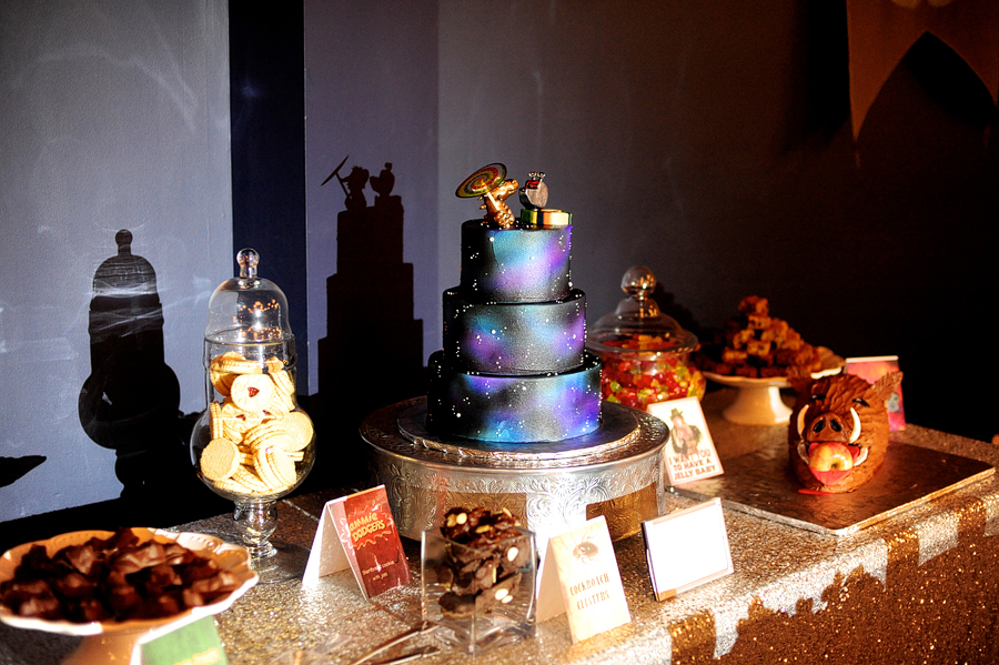 wedding dessert table at neag planetarium