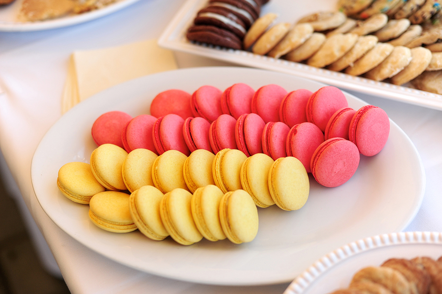 colorful wedding macarons