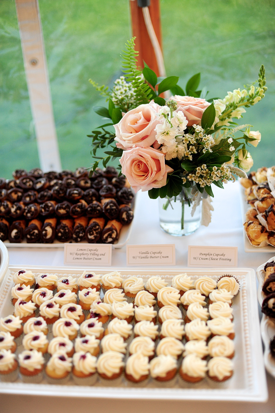 dessert buffet at a wedding
