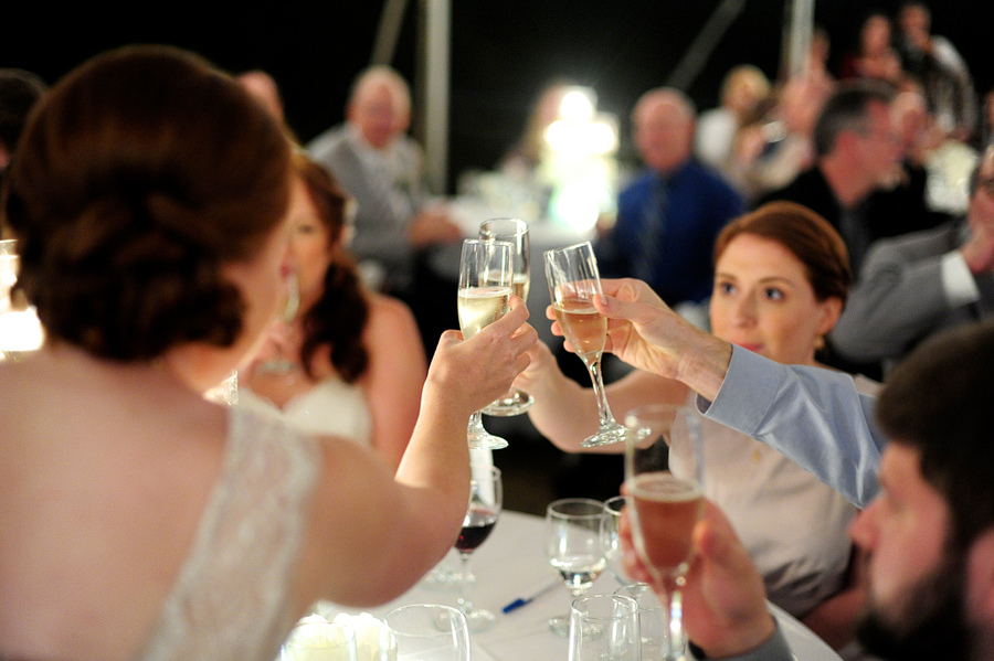 candlelit wedding toast