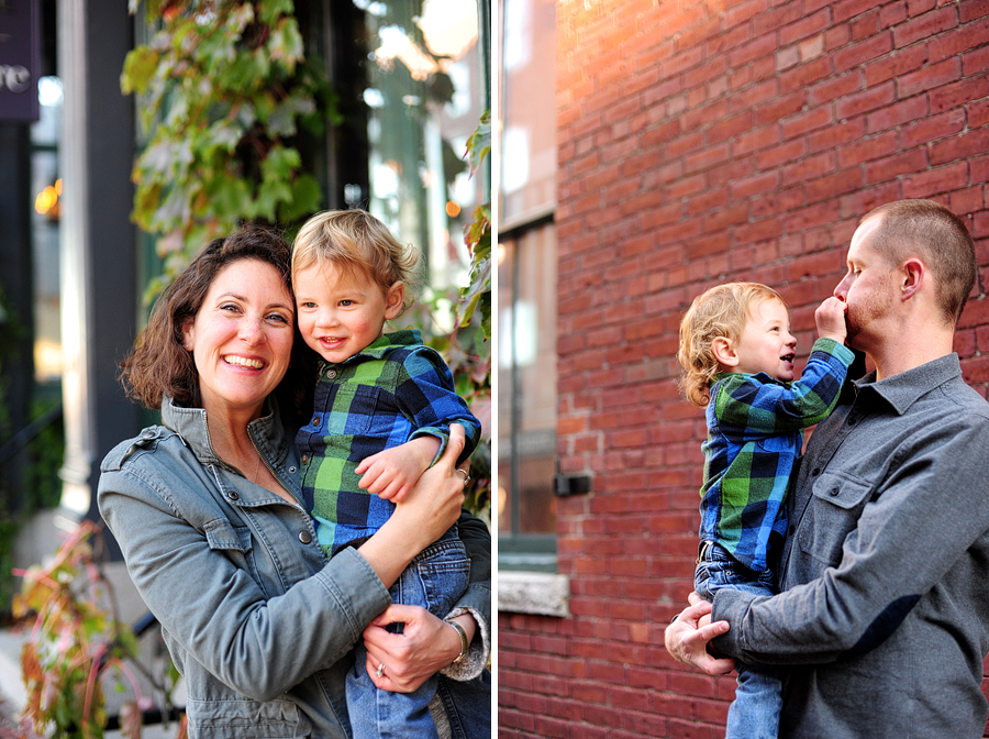 family in old port, maine