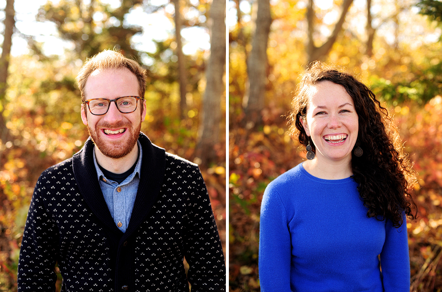 happy, smiling couple in maine