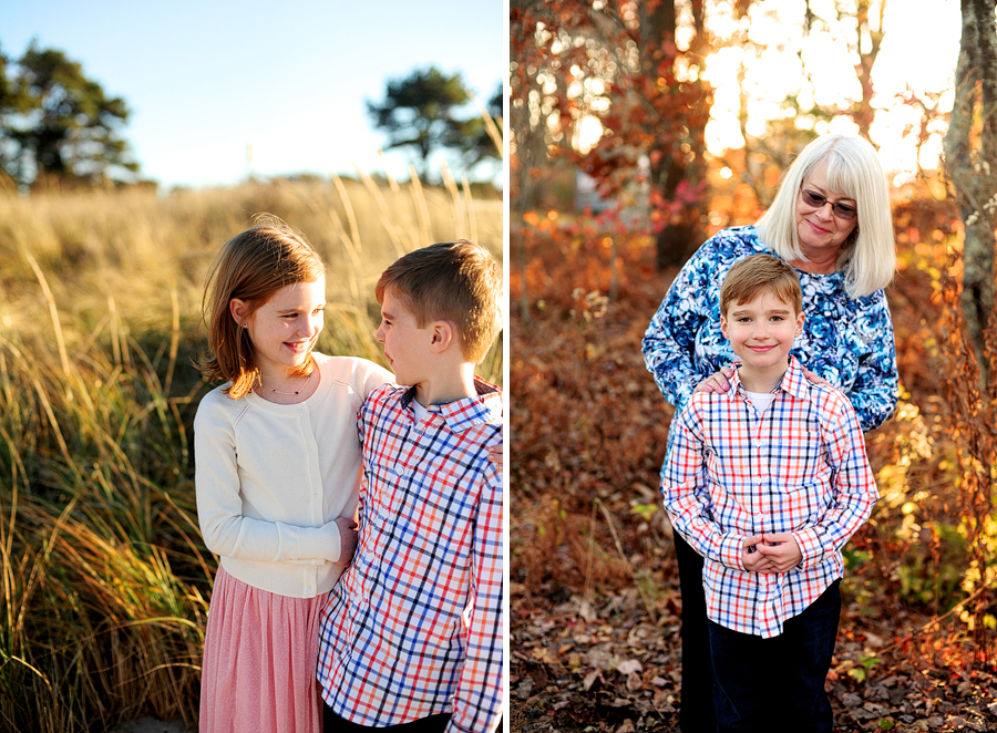 kids posing with grandmother