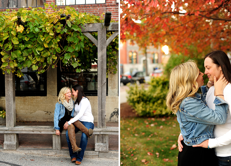 engagement session in portland, maine in autumn