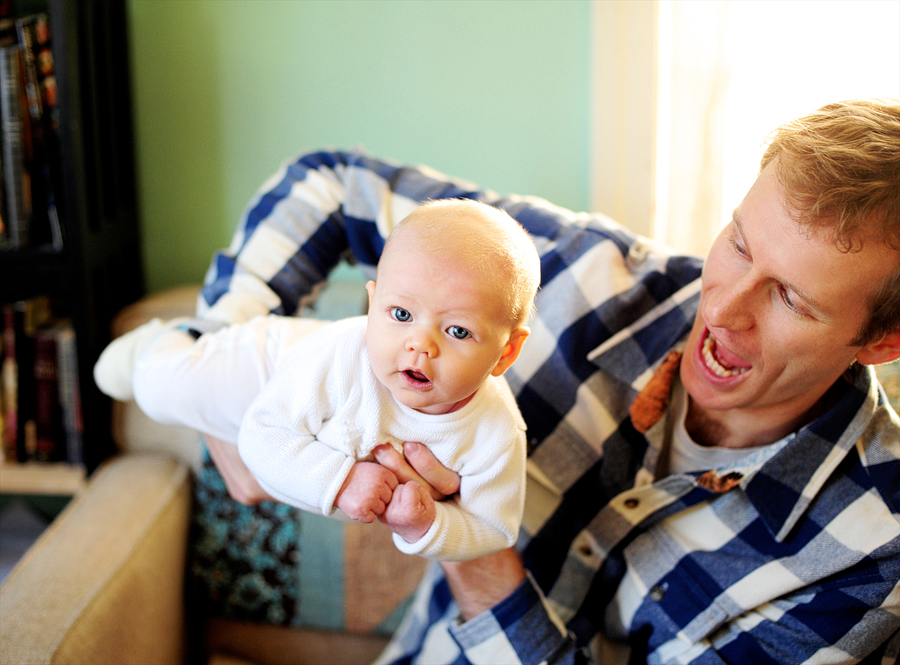 at home baby session in portland, maine