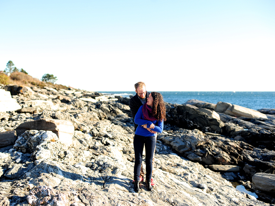 southern maine coast engagement session