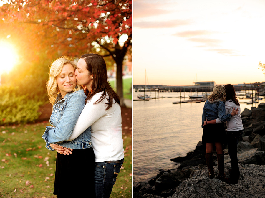 engagement photos at sunset