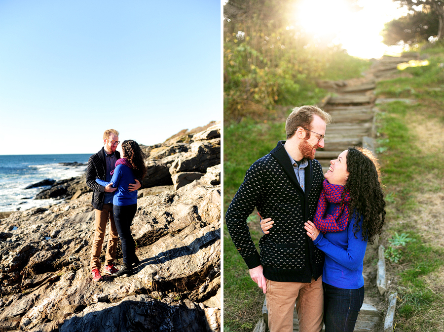 coastal maine engagement session