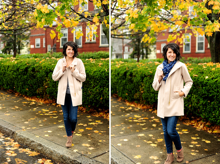 head shots in fall foliage