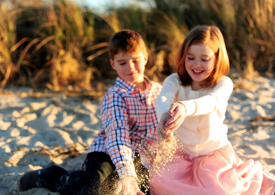 kids playing in the sand