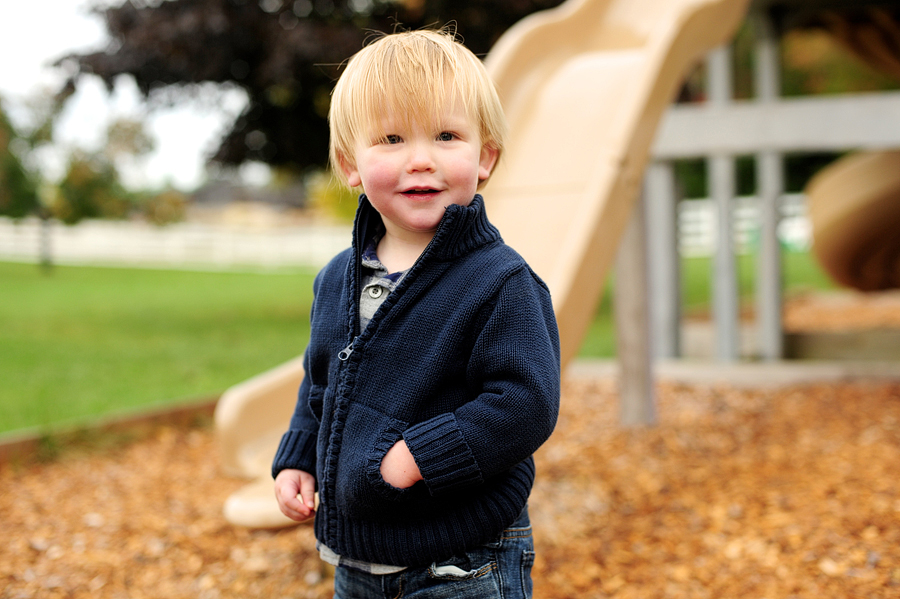 little boy at the playground