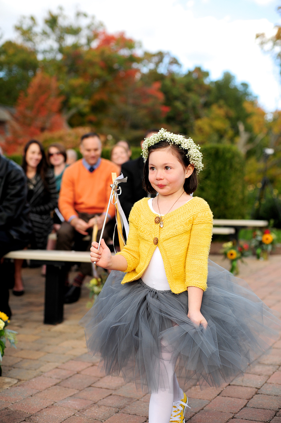 flower girl with tulle skirt