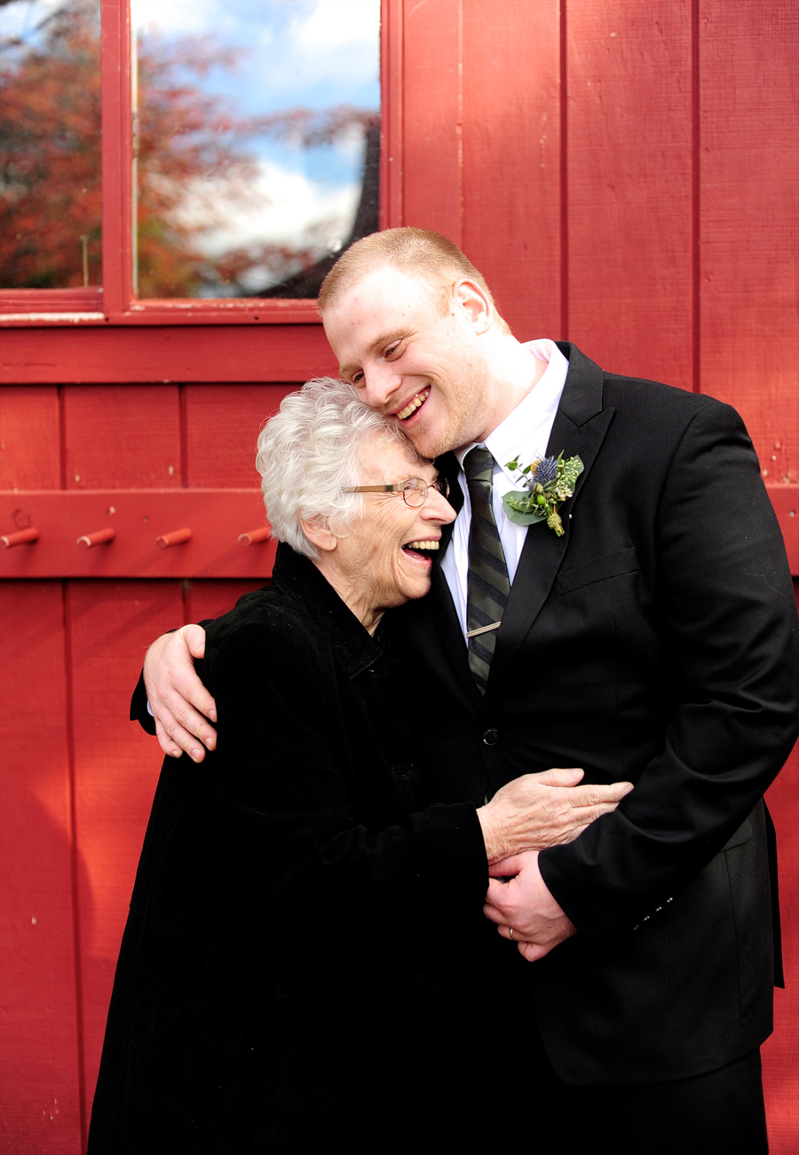 groom and his grandmother