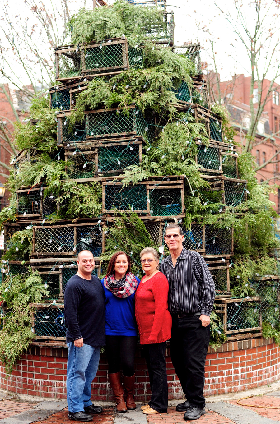 holiday family session in portland, maine