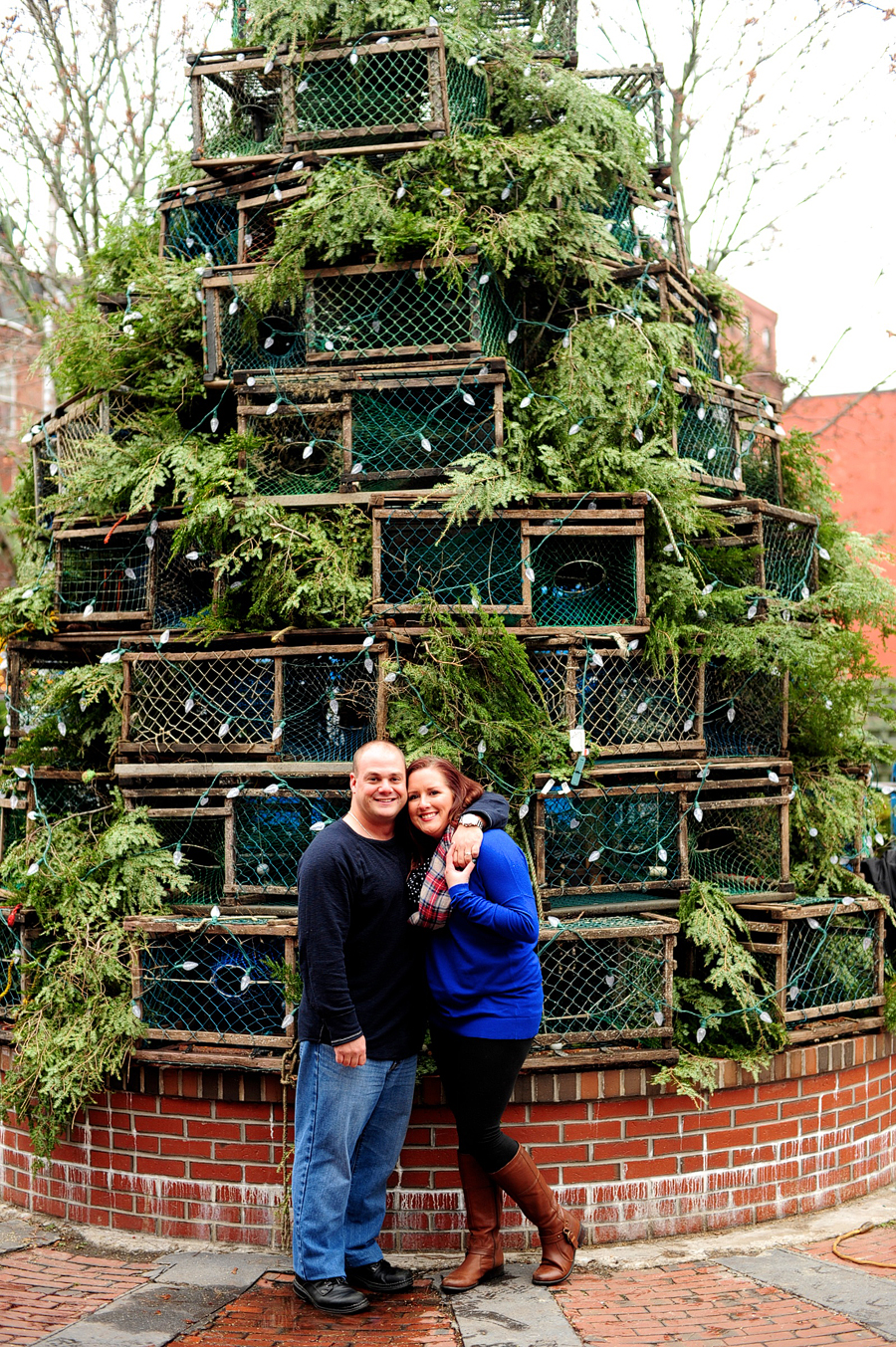 couple photos in portland, maine winter